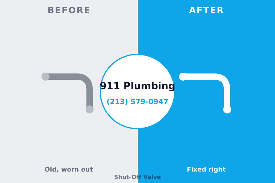 Before and after: plumbing repair Advance, NC